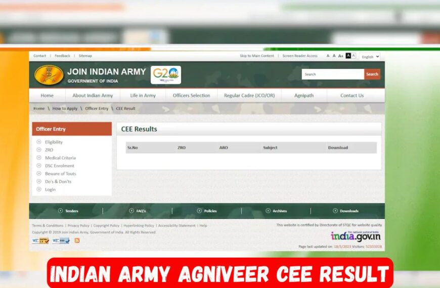 Indian Army Agniveer CEE Result