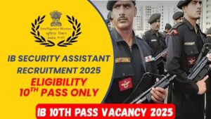 IB 10th Pass Vacancy 2025