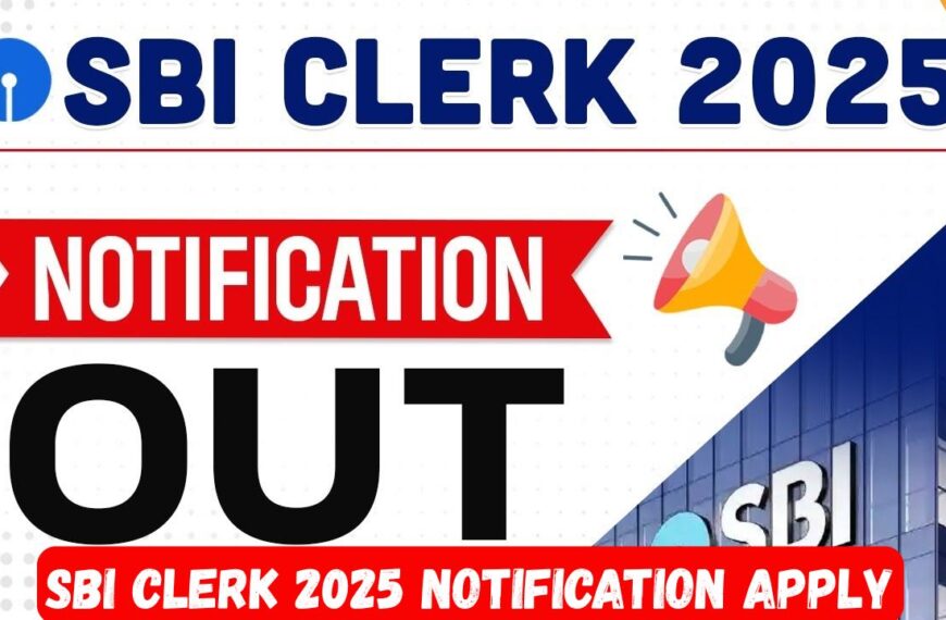 SBI Clerk 2025 Notification